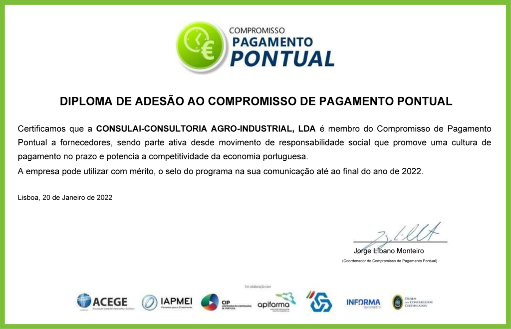 Diploma Compromisso de Pagamento Pontual, CONSULAI